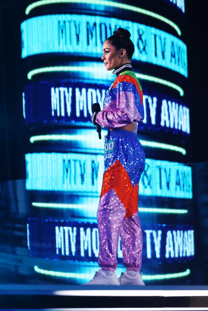 Vanessa Hudgens in a Rhinestone Tracksuit at the MTV Movie & TV Awards