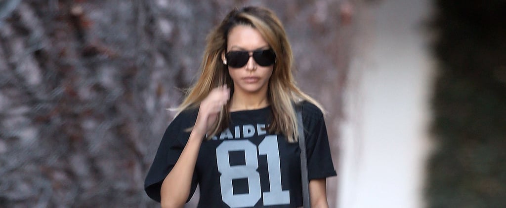 Naya Rivera Wearing a Jersey Crop Top