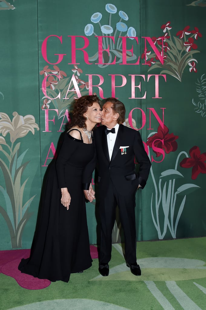 Sophia Loren and Valentino Garavani at The Green Carpet Fashion Awards 2019