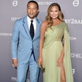 Chrissy Teigen's Light Green Gown Is So Gorgeous, John Legend Gave It Extra Red Carpet Care