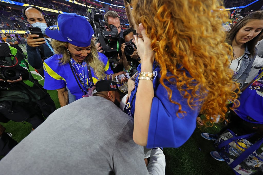Lauren Wood Kisses Odell Beckham Jr. Before Super Bowl