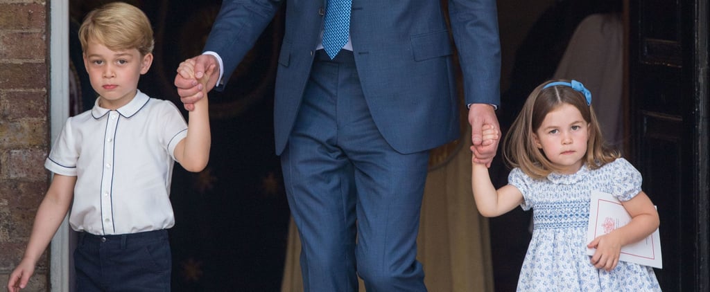 Prince George Princess Charlotte at Prince Louis Christening