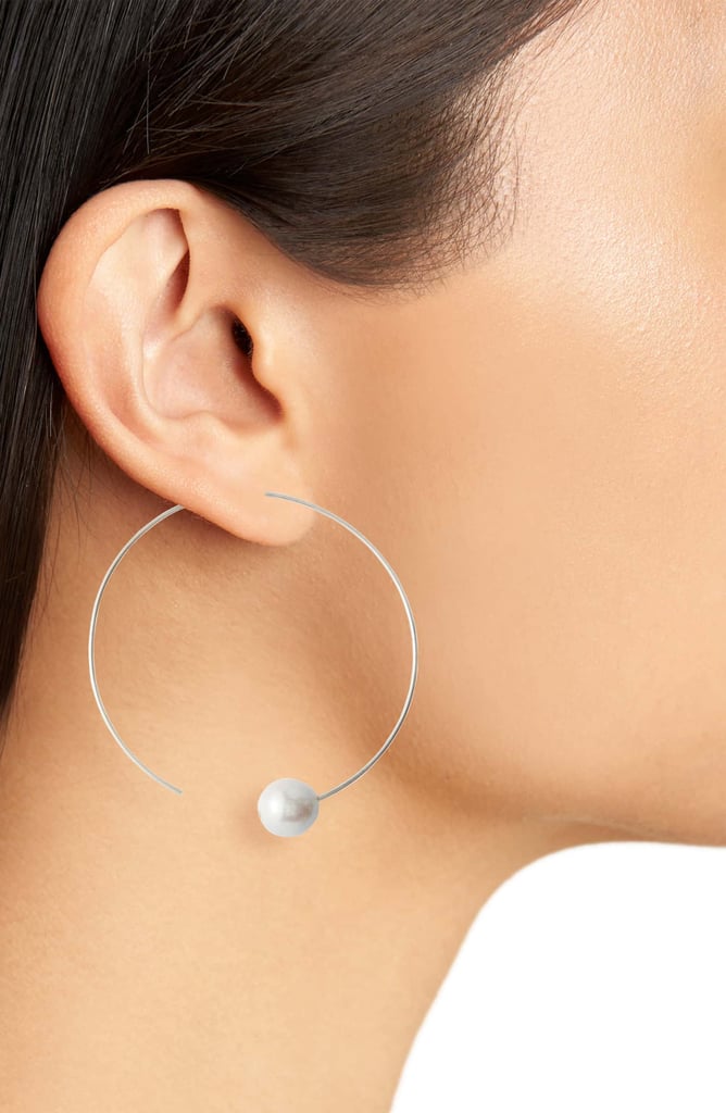 Chan Luu Freshwater Pearl Hoop Earrings