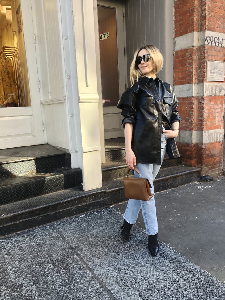 turtleneck under sweatshirt outfit