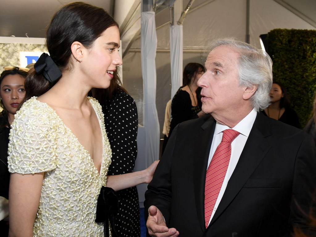 Margaret Qualley and Henry Winkler at the 2020 Critics' Choice Awards