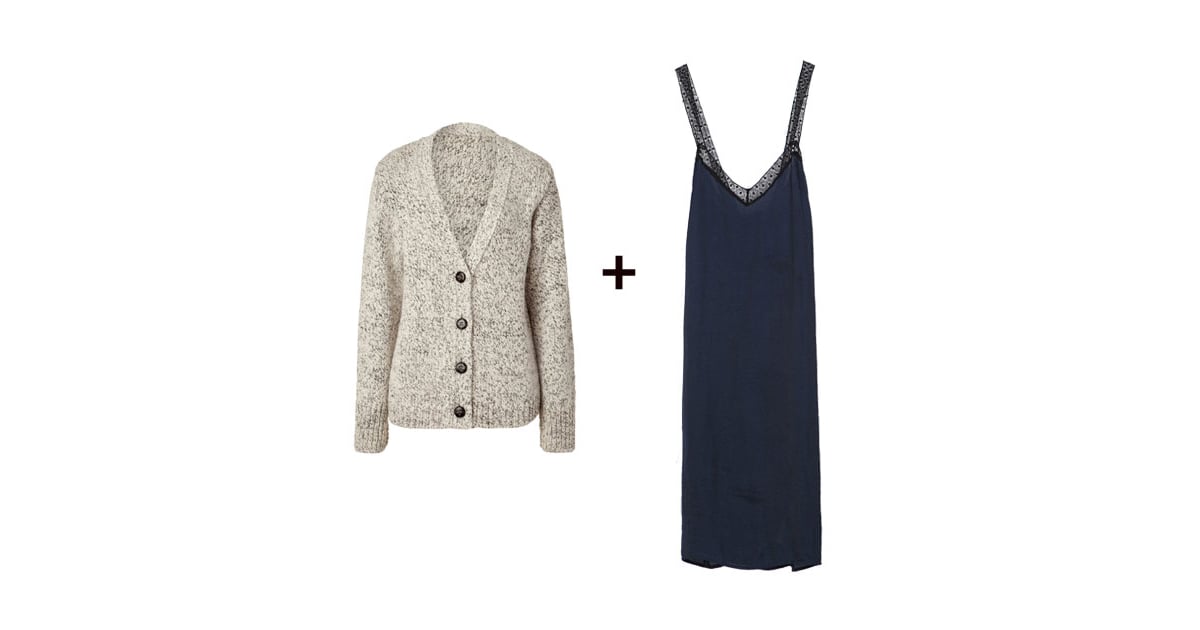 Ground a lingerie-style slip dress with 