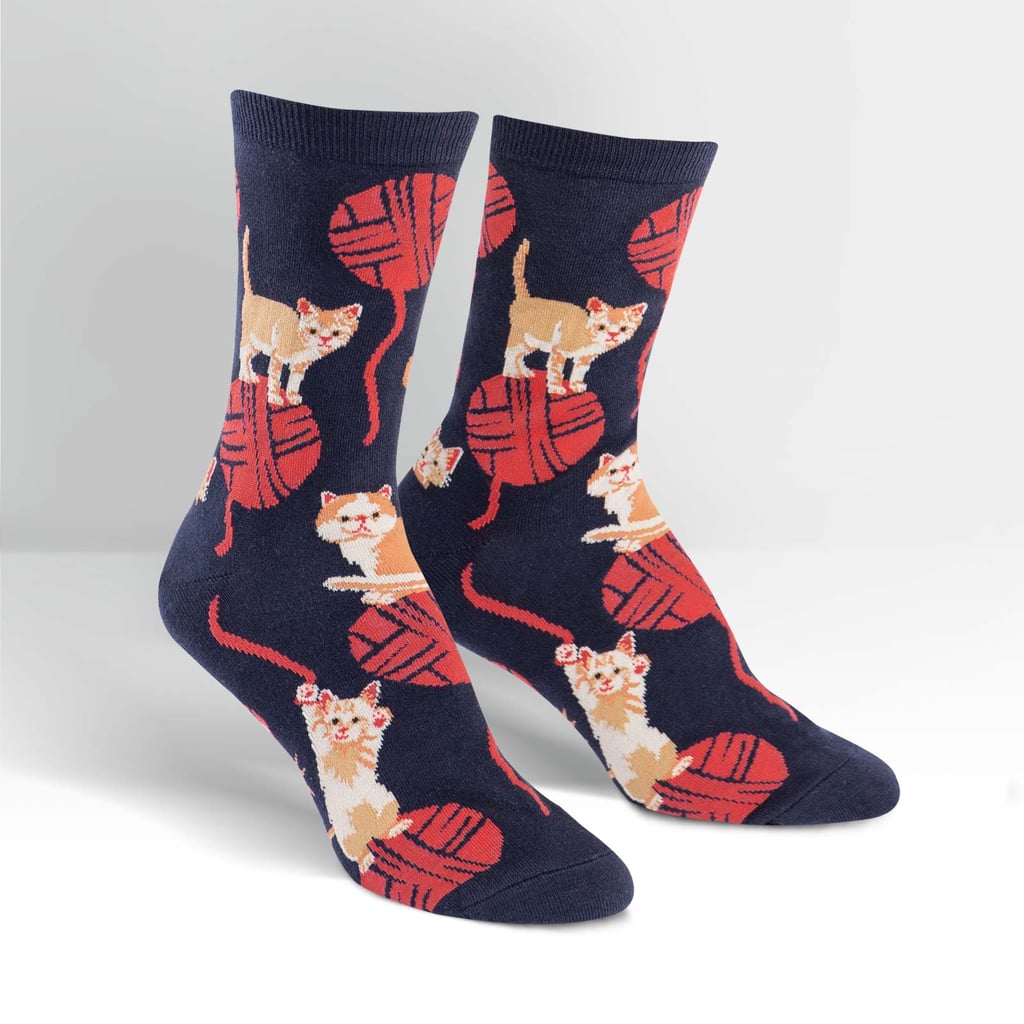 Kitten Knittin' Socks ($11)