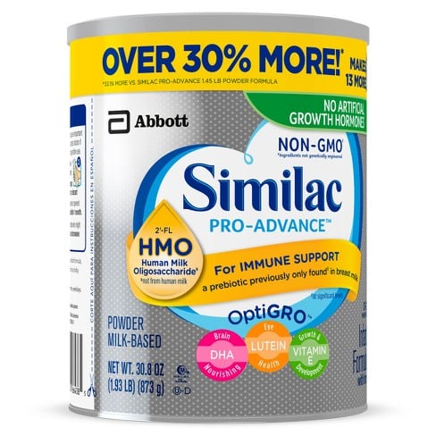 similac pro advance sugar content