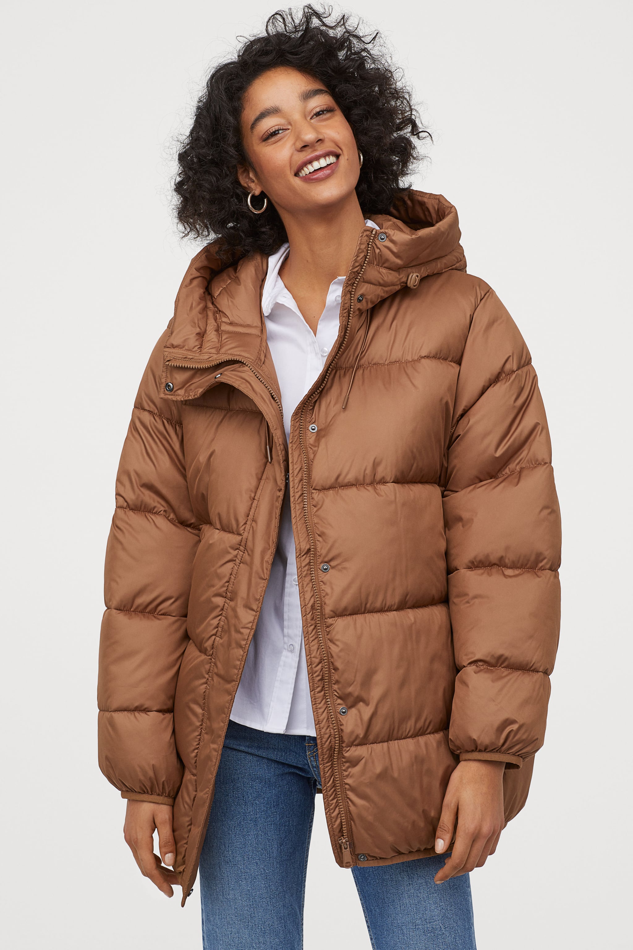 h&m bubble coat