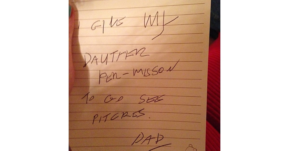 That's One Way to Sign a Permission Slip Funny Notes Dads Leave Their
