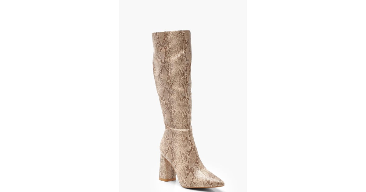 Boohoo snake boots top