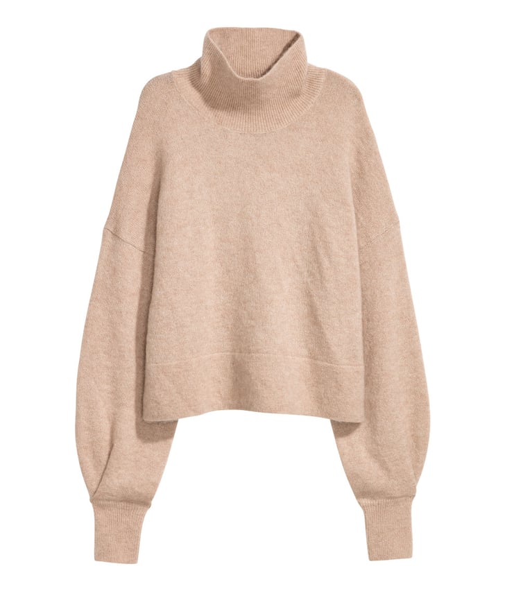 H&M Turtleneck Selena Gomez Wearing Khaite Beige Sweater POPSUGAR