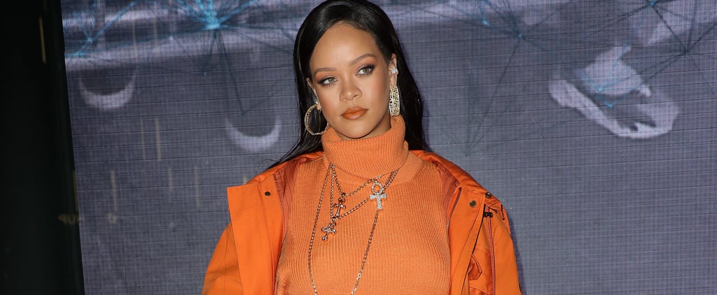 Rihanna's Orange Outfit at Fenty Event During Fashion Week
