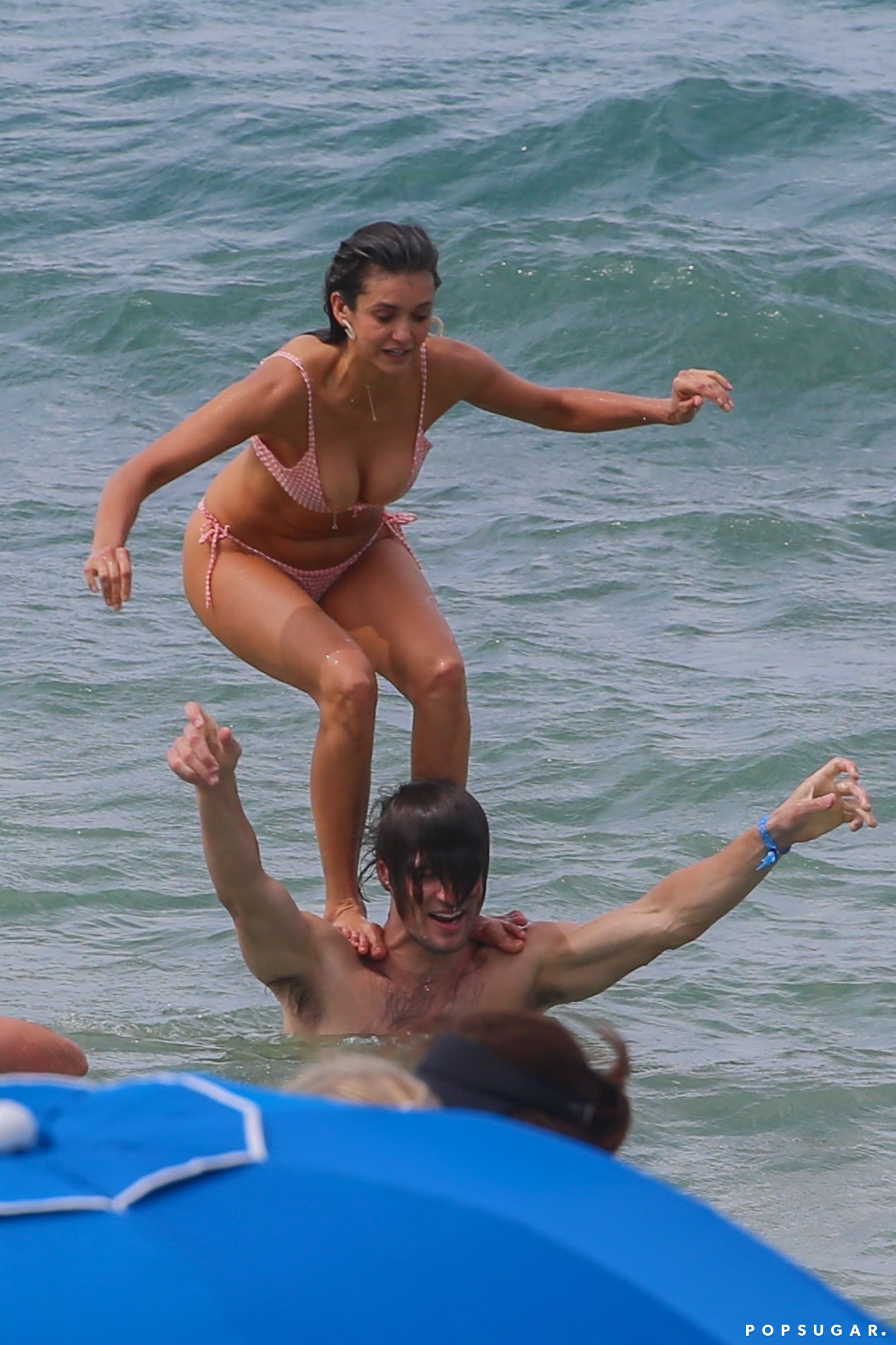 Nina Dobrev And Grant Mellon Kissing In Hawaii August 2019 Popsugar Celebrity