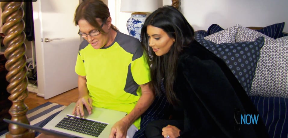 The blue and white decor theme carries over into Caitlyn's bedroom, where chinoiserie lamps sit pretty on the nightstand.