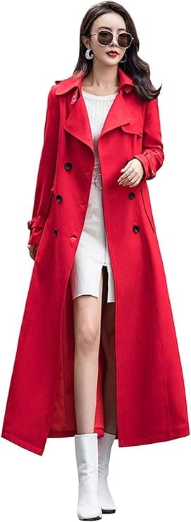 ebossy Double Breasted Duster Trench Coat