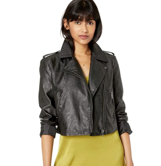 The Drop Carmen Faux Leather Moto Jacket