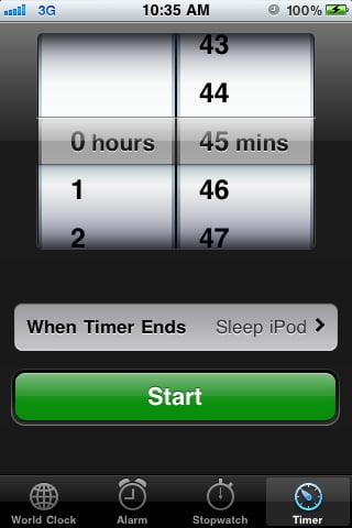 Set the iPhone Sleep Timer