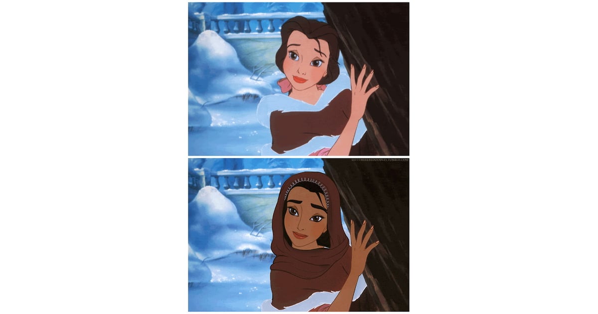 Belle As A Different Race Disney Princess Art Popsugar Love And Sex 