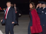 This Is How Melania Trump Wears Her Cherry Red Travel Trench