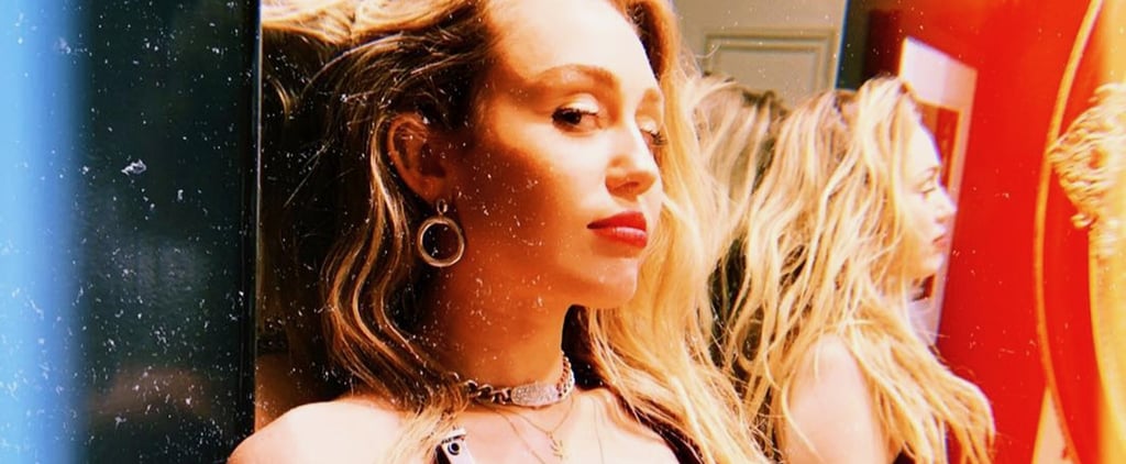 Miley Cyrus Velvet Dress January 2019