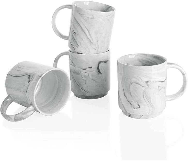 Mugaholics Marble Coffee Mugs Set in White