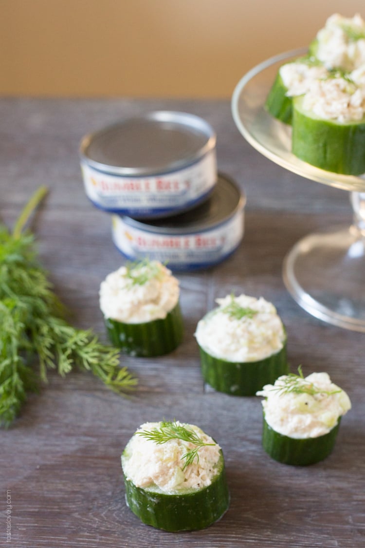 Tuna in Cucumber Cups