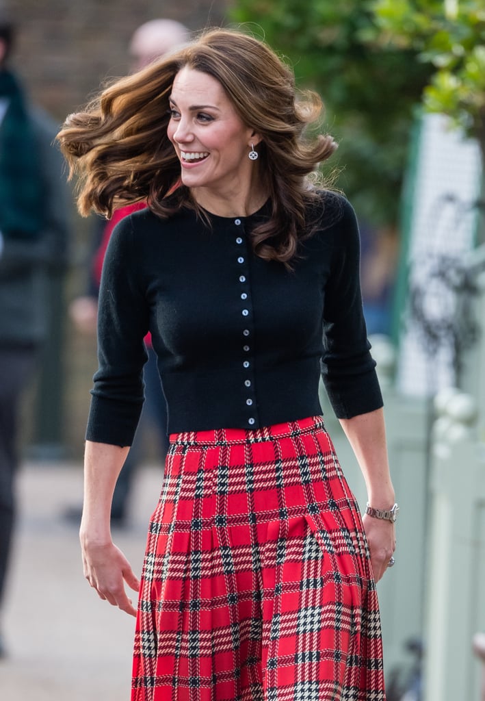 Kate Middleton's Plaid Midi Skirt December 2018