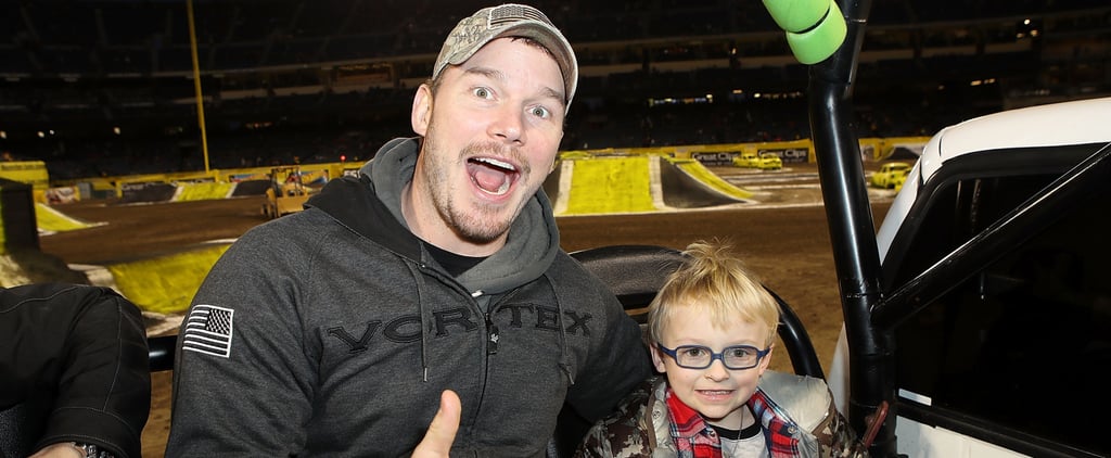 Chris Pratt and Son Jack at Monster Jam February 2018
