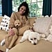 Selena Gomez Wears Free People Sweater Set With Her Dogs