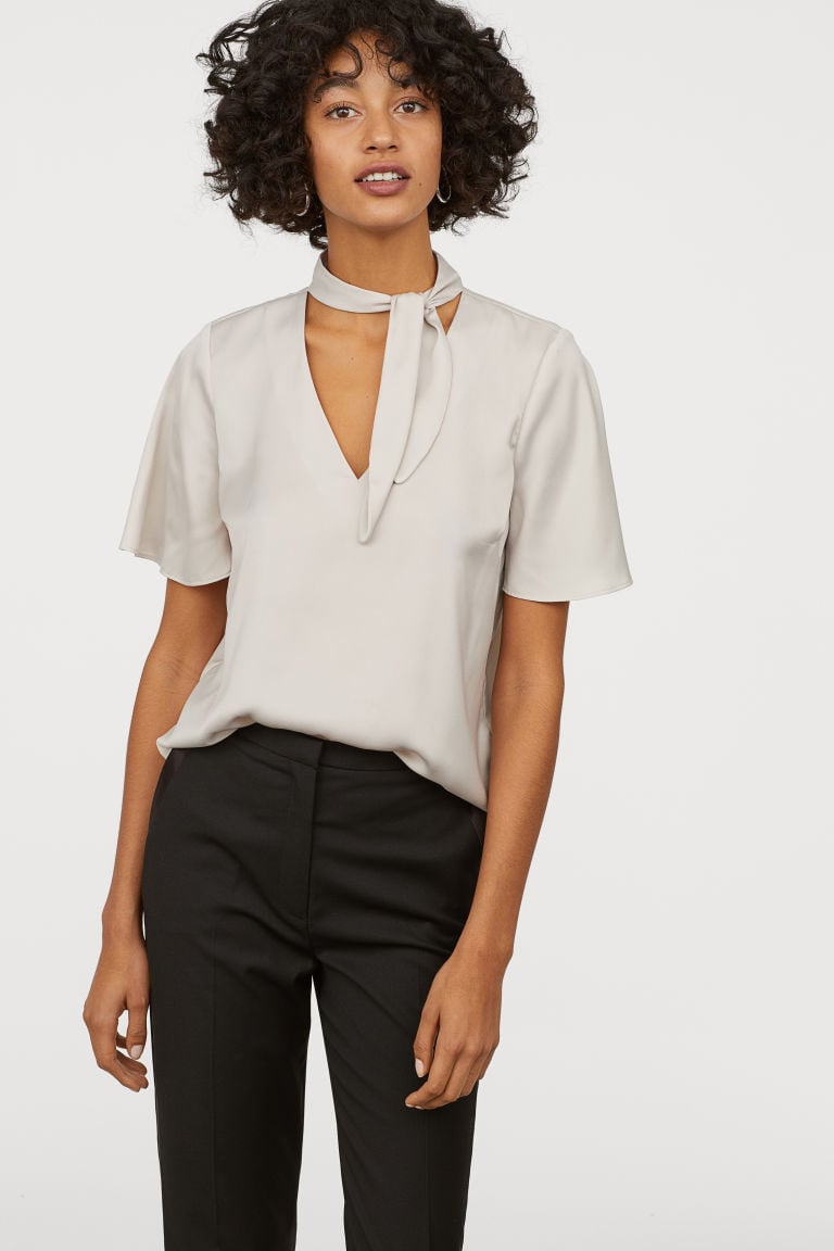 H&M Tie-top Blouse