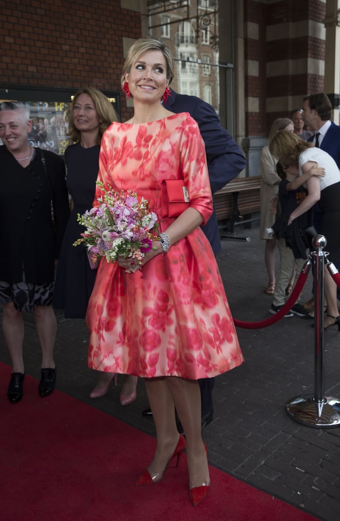 Queen Maxima's Red Natan Dress at Holland Festival 2016