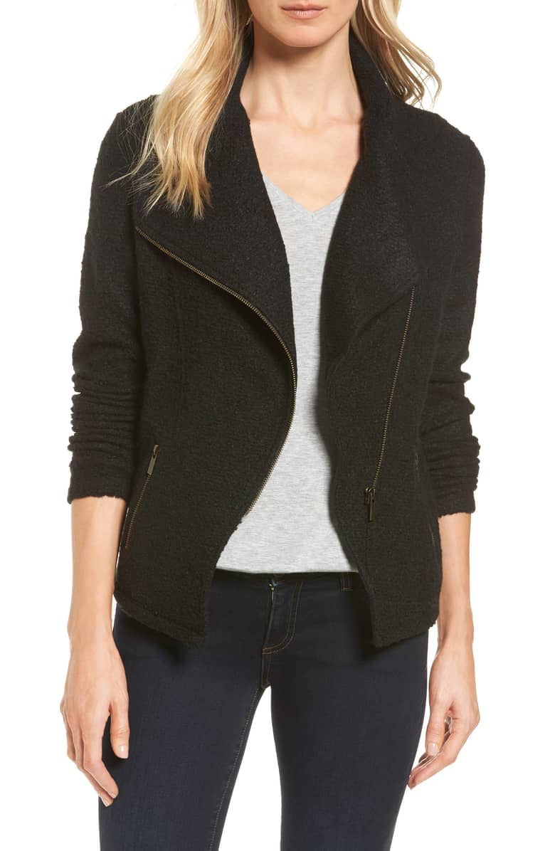 sweater moto jacket