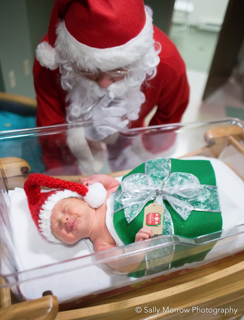 Photos of Preemies Dressed as Presents Meeting Santa Claus