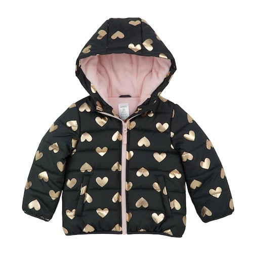 OshKosh B'gosh Foil Heart Hooded Heavyweight Jacket