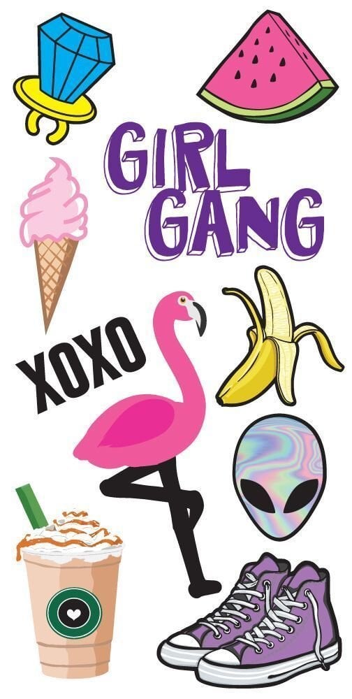 iDecoz Girl Gang Reusable Vinyl Decal Stickers Middle School Supplies