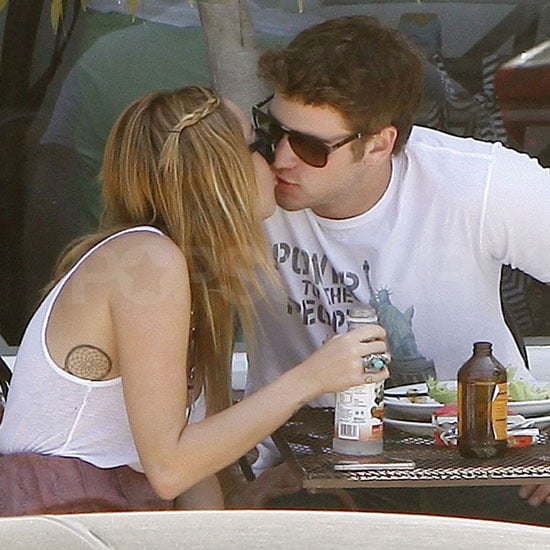 Miley Cyrus And Liam Hemsworth Kissing Pictures Popsugar