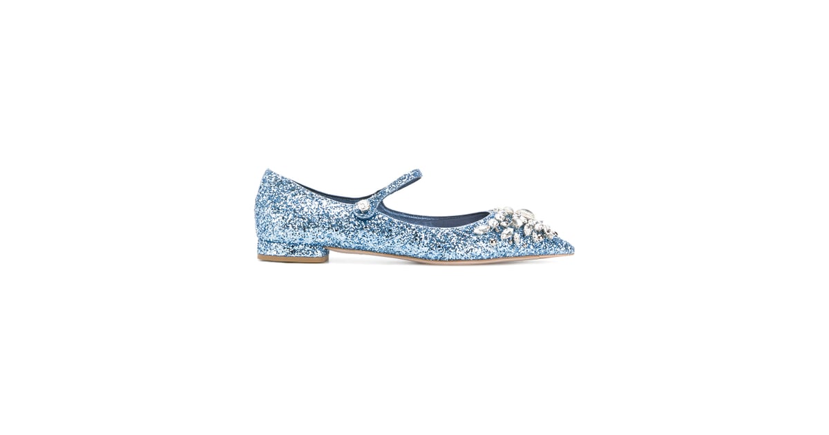miu miu glitter flats