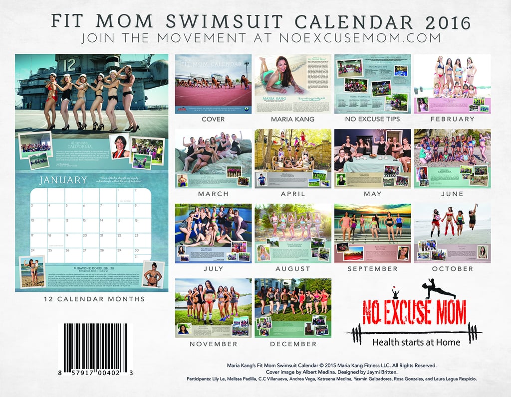 No Excuse Mom Unveils 2016 Fit Mom Calendar POPSUGAR Family