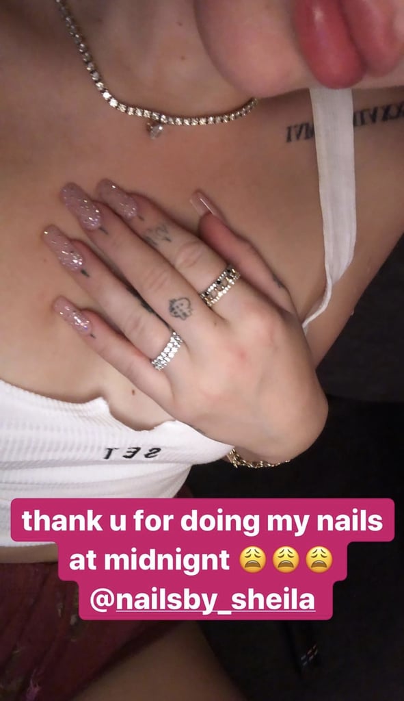 Noah Cyrus's Crystal Nail Art