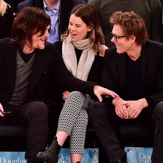 Norman Reedus and Kevin Bacon at Knicks Game January 2017