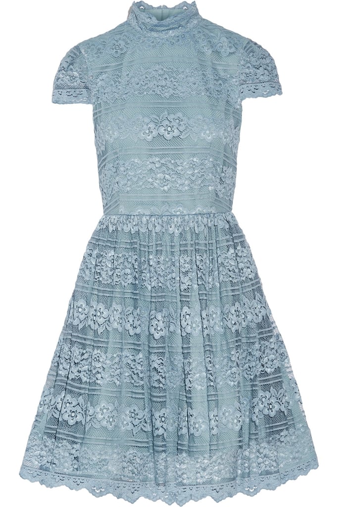 Alice + Olivia Maureen Lace Mini Dress in Light Blue ($262, originally $525)