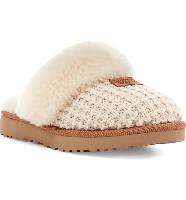 Fuzzy Slippers: UGG Cozy Knit Genuine Shearling Slippers