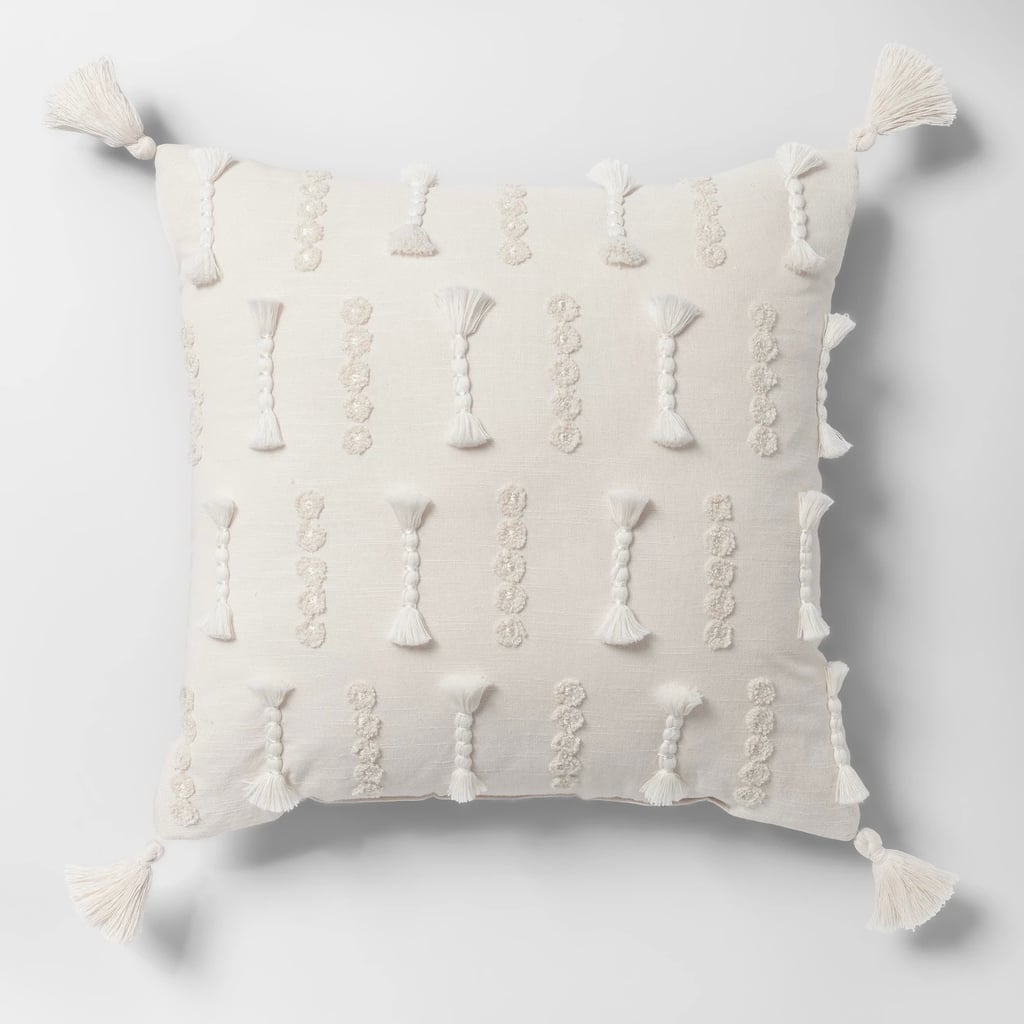 Get the Look: Yarn Applique Square Throw Pillow