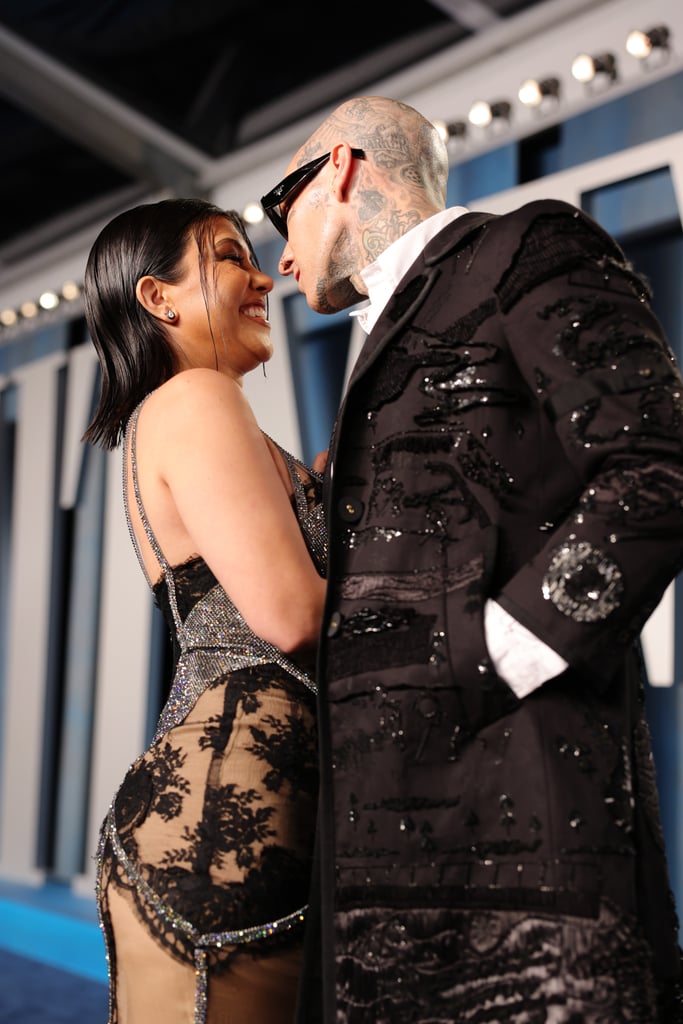 Kourtney Kardashian and Travis Barker at the 2022 Oscars