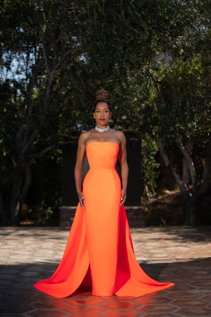 Regina King Wears Neon Christopher John Rogers Gown