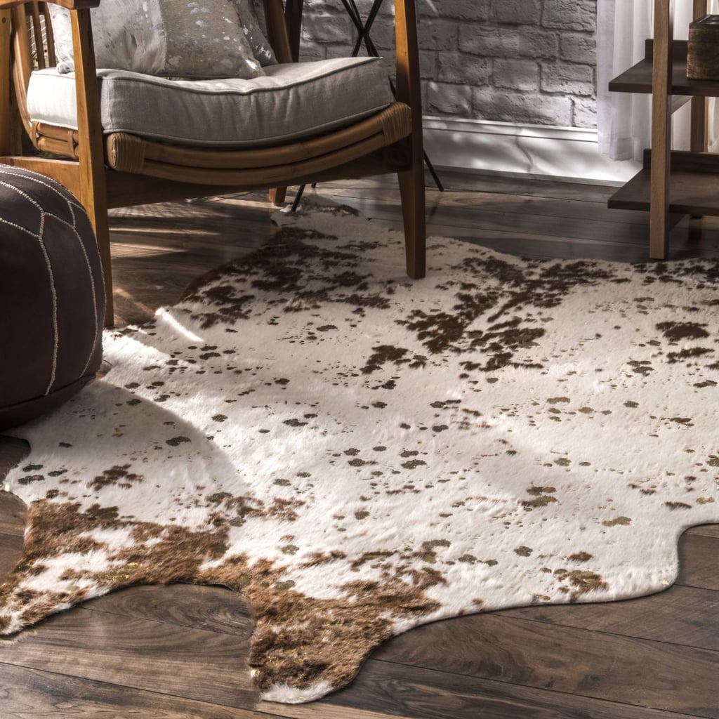 Rugs USA Vaquero Macchiato Faux Cowhide Off White Rug