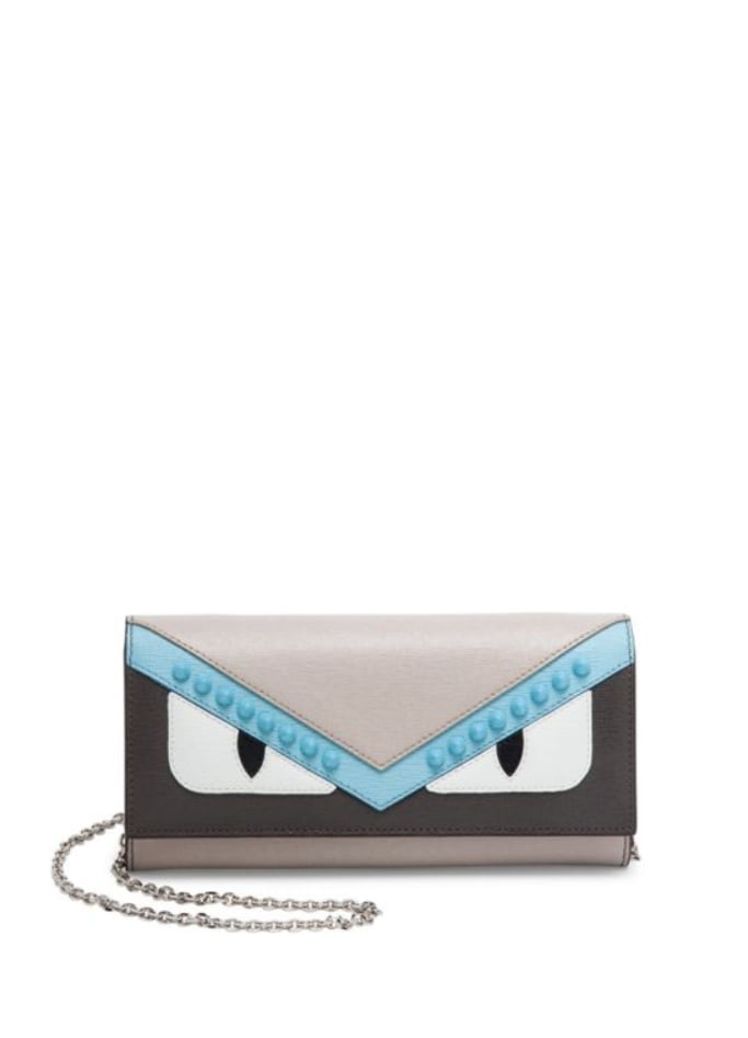 Fendi Monster Leather Chain Wallet