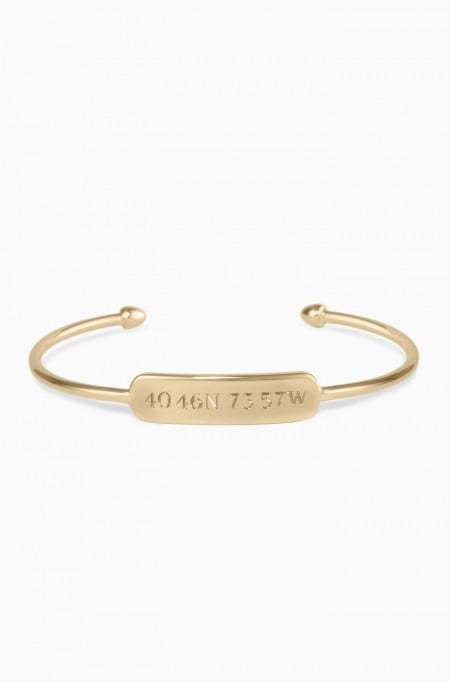 Signature Engravable Bar Cuff ($98)