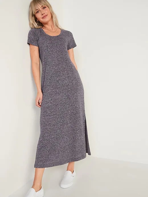 Old Navy Linen-Blend Maxi T-Shirt Shift Dress